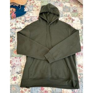 Olive Green Fleece Lined Hoodie